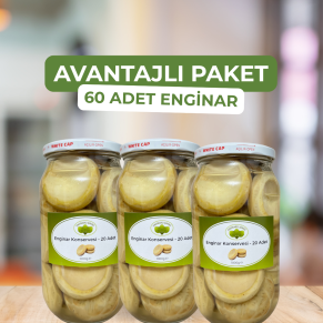 Enginar Konservesi 3'lü Avantajlı Paket - 60 Adet Enginar